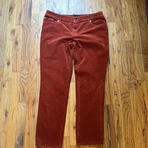 Chicos black label corduroy cropped pants, size 1